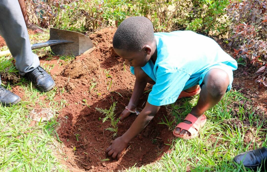 A pupil at Bishop West Primary School